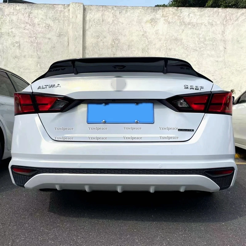 For Nissan Teana Altima 2019 2020 2021 2022 R Style ABS Plastic Unpainted Color Rear Trunk Lip Spoiler Wing Car Accessories