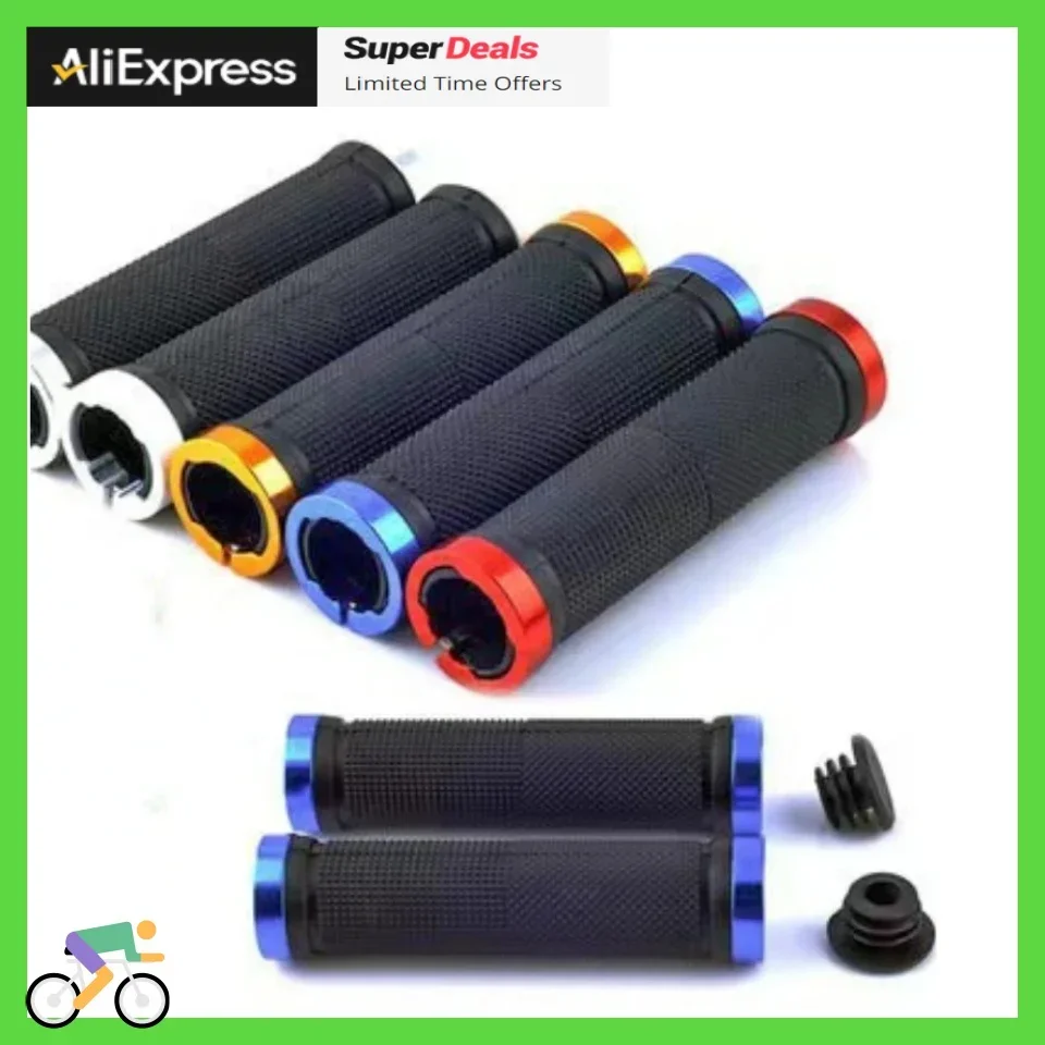 Rubber Bicycle Grips Anti Slip Grips MTB Cuffs Bike Handlebar Cover BMX Mountain Bike Lock on Handles Grip Bicycle Accessories