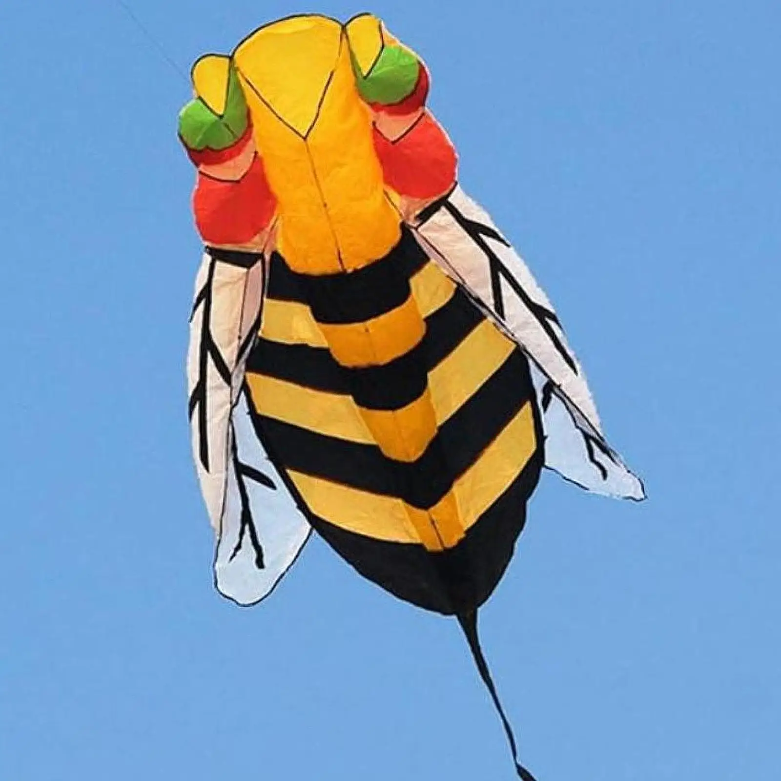 ขนาดใหญ่ Kite Bee-รูป Parafoil ยักษ์ 3D เด็กของขวัญ Frameless ของเล่น Flying Kite สําหรับเดินป่าตั้งแคมป์ชายหาดกลางแจ้ง