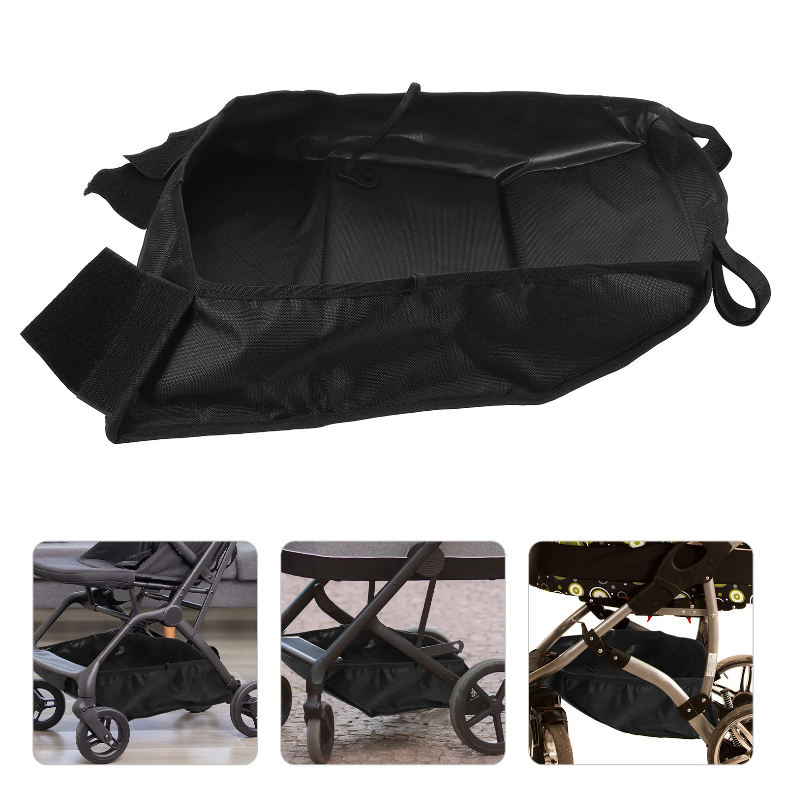 

Baby Stroller Bottom Basket Net Heavy Duty Waterproof Storage Organizer For Diapers Snacks Universal Fit Stroller