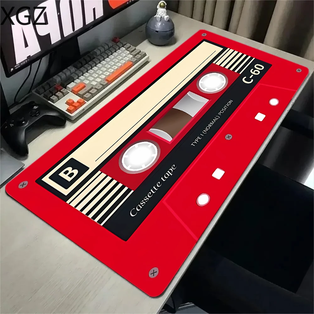 Xxl אדום רטרו תיבת עיצוב הביתה משרד משחקים עכבר משטח שולחן מחצלת non-החלקה מתאים לעסקים ולנושא מוסיקה