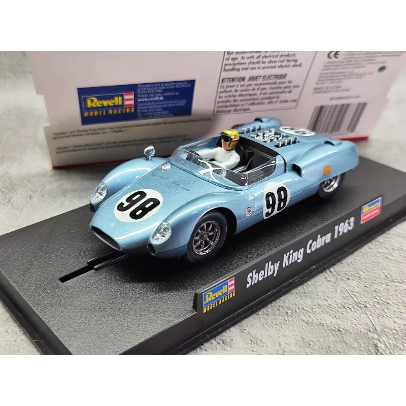 Odlewany REVELL 1/32 Skala Kolaboracja MONOGRAM Samochód Wyścigowy na Torze SHELBY KING COBRA 1963 Model Samochodu ze Stopu Kolekcjonerski Zabawka Prezent