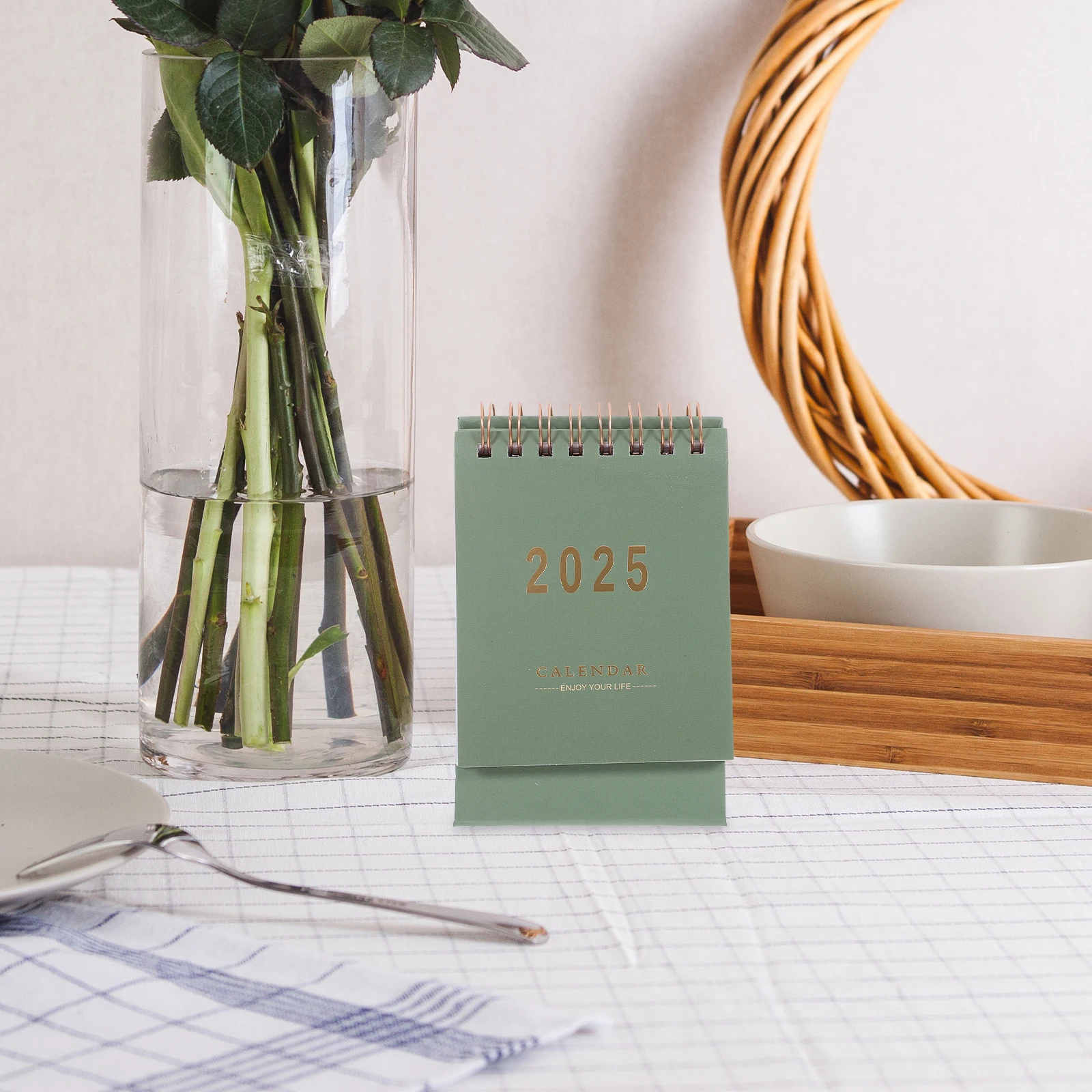 

Small Desk Calendar Stand Cute Daily Desktop Academic Year Flip for Calendars Monthly Standing