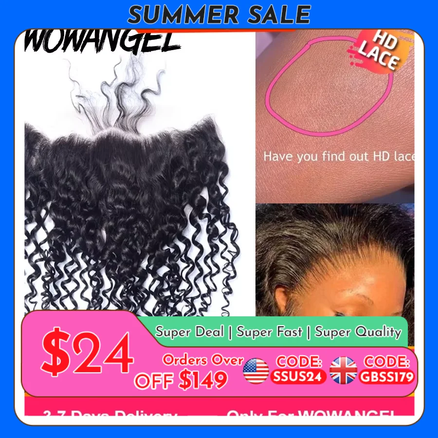 SKINLIKE Real HD Lace Frontal Melt Skins Straight invisible HD Lace Closure Only Deep Wave Kinky Curly Water Wave Human Hair