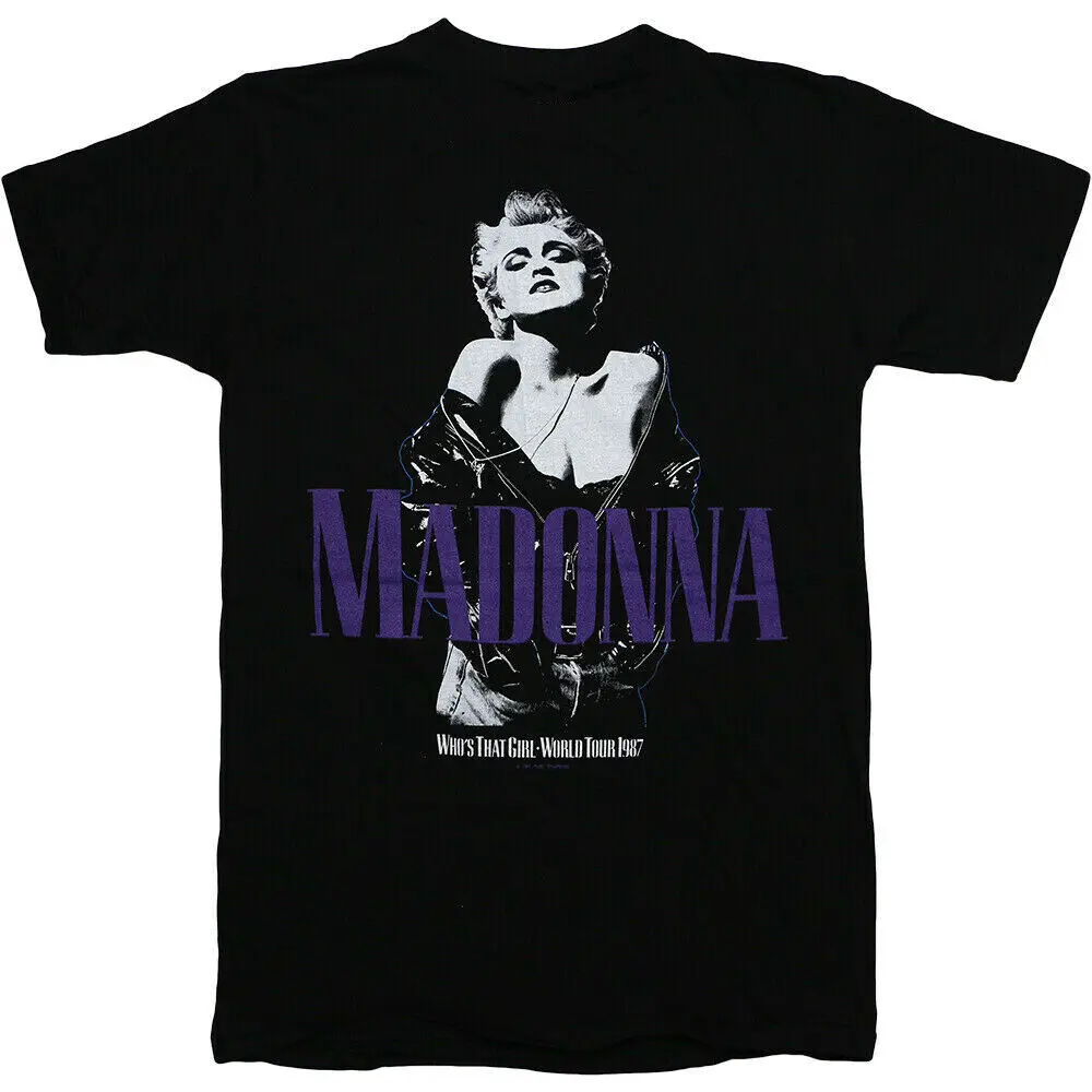 1987 Madonna Whos That Girl World Tour Black Unisex T-Shirt