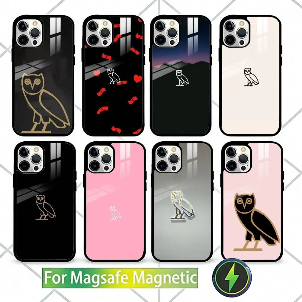 

D-Drake O-OvO OWL Phone Case For iPhone17,16,15,14,13 Plus,Pro Max Magnetic For Magsafe Wireless Charging