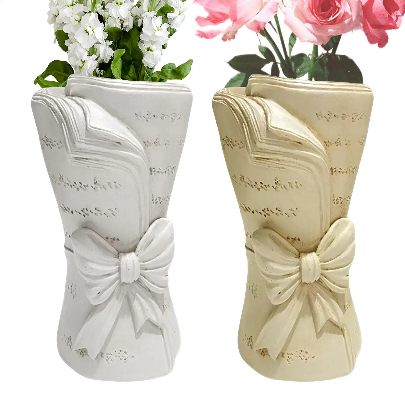 Buchförmige Harzvase im Vintage-Stil, Blumenhalter, niedliche Bücherregal-Dekoration, moderner Stil, Vase für Buchliebhaber, Regaldekoration