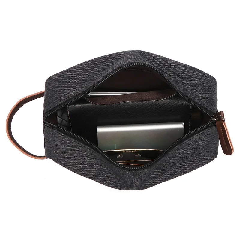 Men's Canvas Travel Wash Toiletry Bag Women Cosmetic Makeup Beauty Necessaries Bag Waterproof Dopp Kit Shaving Organizer Handbag