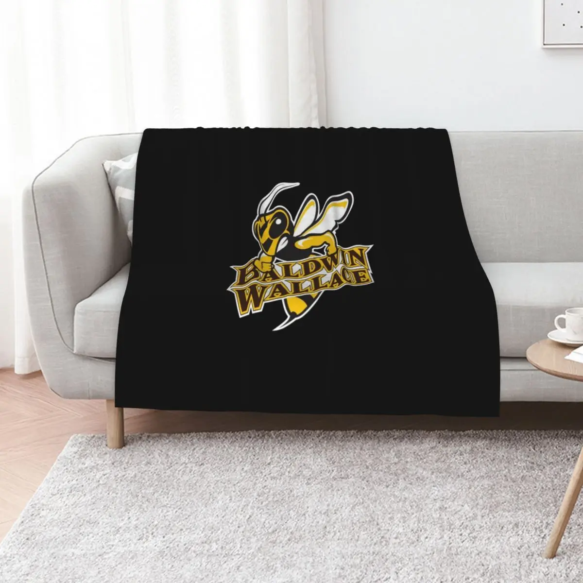 Baldwin Wallace Yellow Jackets club Throw Blanket Stuffeds Loose christmas decoration Beautifuls heavy to sleep Blankets