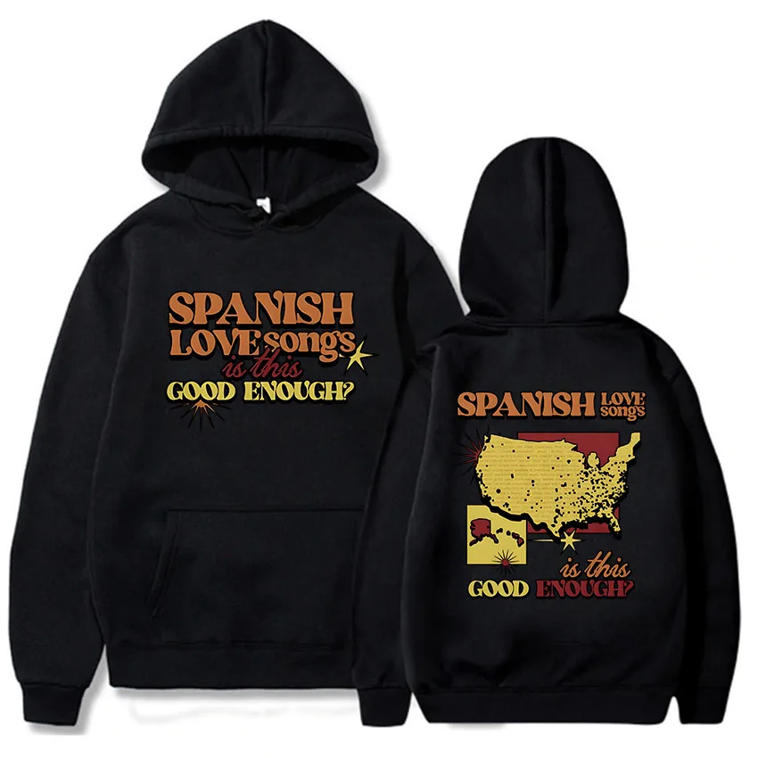 Women Clothes Spanish Love Songs Is This Good Enough Hoodies Roupas Femininas Fleece Warm Female Hooded Sweatshirt Hip Hop Hoody