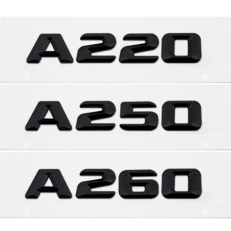 Auto Heckklappe Aufkleber Hinten Stamm 3D Brief Emblem Abzeichen für Mercedes Benz A Klasse A45 A63 A140 A160 A180 A200 A220 A250 A260