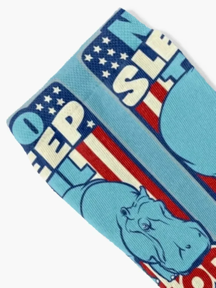 DOLLOP: No Sleep Til Hippo (simple) Socks Lots snow warm winter Children's Socks Man Women's