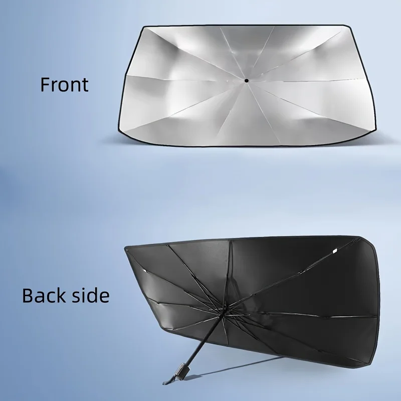 Car Windshield Sun Shade Umbrella, Foldable UV Block Heat Insulation Sun Visor Cover Universal for Auto Front Window
