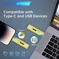 OSCOO Portable SSD USB Drive High-speed External Solid State Drive 2TB 1TB 2-in-1 Type C USB 3.2 Dual Drive for Laptop Mac