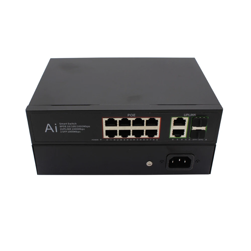 POE SFP Ethernet Gigabit Switch 8*10/100/1000M POE Port   2*1000M UTP Port 1* 1000M SFP Port Network Switch