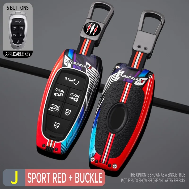 غطاء مفتاح السيارة من السيليكون المعدني للسباق لسيارة Hyundai Sonata Sel Ev 6 Ev 8 IONIQ 5 Nexo DN8 Fe Tucson Sonata Staria NX4 Ioniq