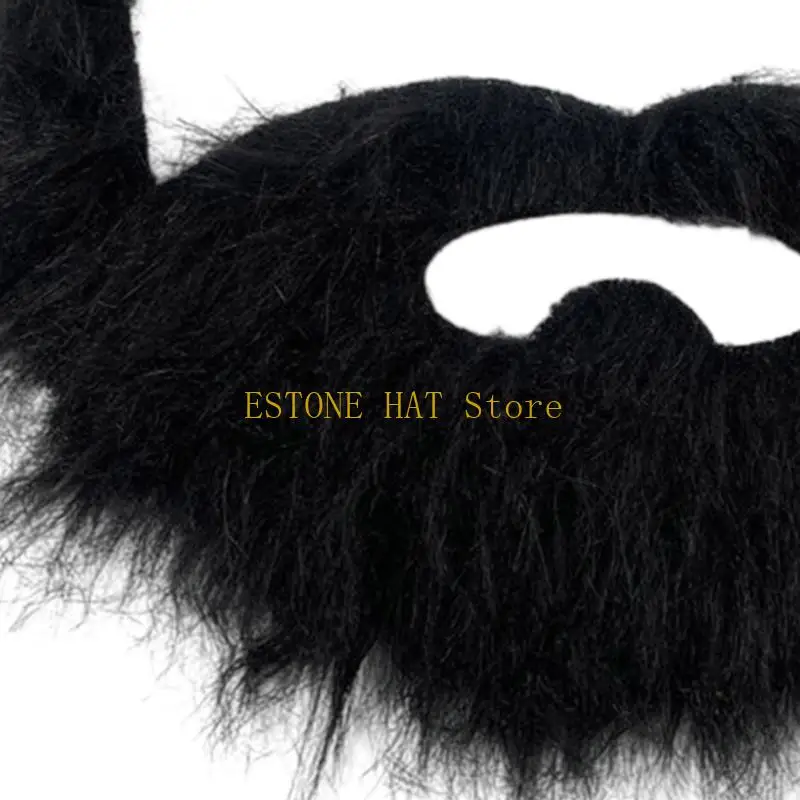49mf Fausse noire Moustache, Halloween barbe Noël avec moustache pour adulte