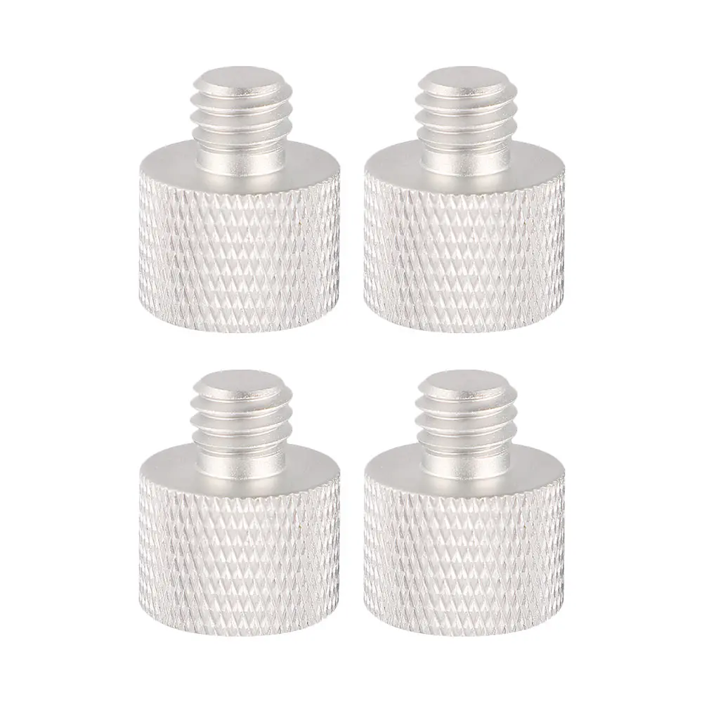 

4Sets Mic Clip Metal Adapter Stable Tight Threaded Microphone Screw Adapter for Camera Monitor Camcorder Projector