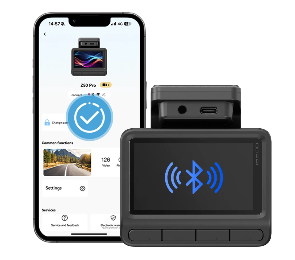 DDPAI Z50 Pro Dash Cam 4K Car DVR 3"IPS Screen 5GHz WiFi GPS ADAS 24H Parking Monitor Front and Rear Dashcam Car Camera