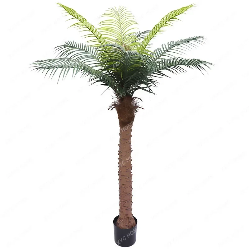 

Artificial Coconut Tree Palm Fake Tree Simulation Plant Bonsai Indoor Tropical Green Floor Potted Vase House Decoration