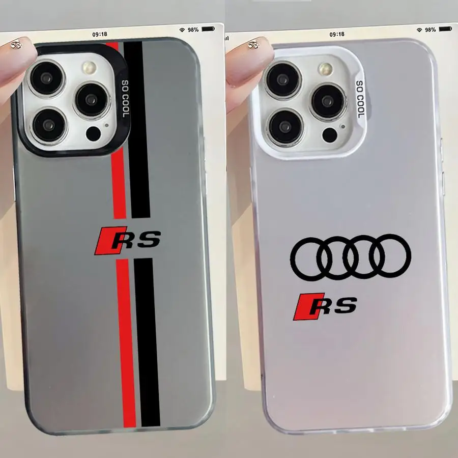 

Мягкий чехол A-Audi RS Sport Car для iPhone 14, 15, 16 Plus, 16e, 11, 12, 13 Pro Max