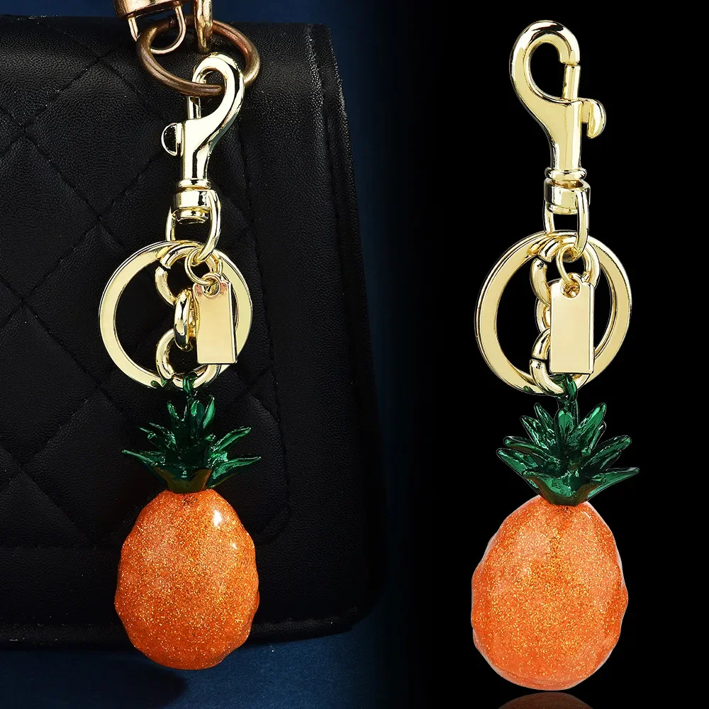 

2025Hot-selling multicolored pineapple fruit bag pendants, cherry keychains, handbag pendants