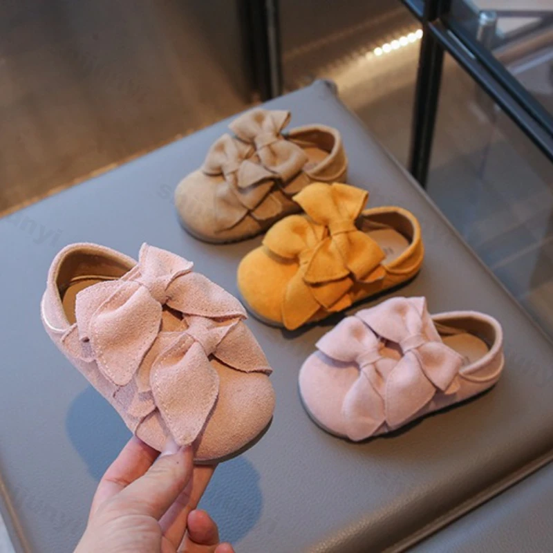 

Children Sweet Bow Design Low Top Casual Single Shoes Autumn 2025 Girls' Solid Fashion Versatile Comfortable Flat Princess Shoes