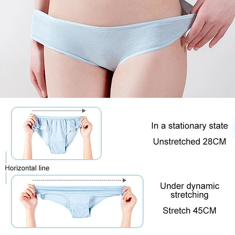 5 pz/set slip mutandine usa e getta a righe dal Design semplice per le donne intimo in puro poliestere Sterile uso del giorno di maternità