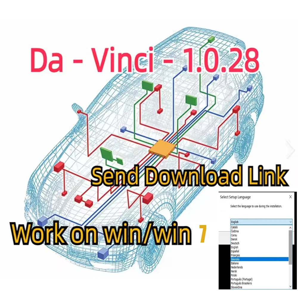 2015 See car/ Davinci 1.0.28 Software/ repair diagnostics/ activate infinite ​ usage Work on WIN7/11pro/Ultimate /Davinci 1.0.28