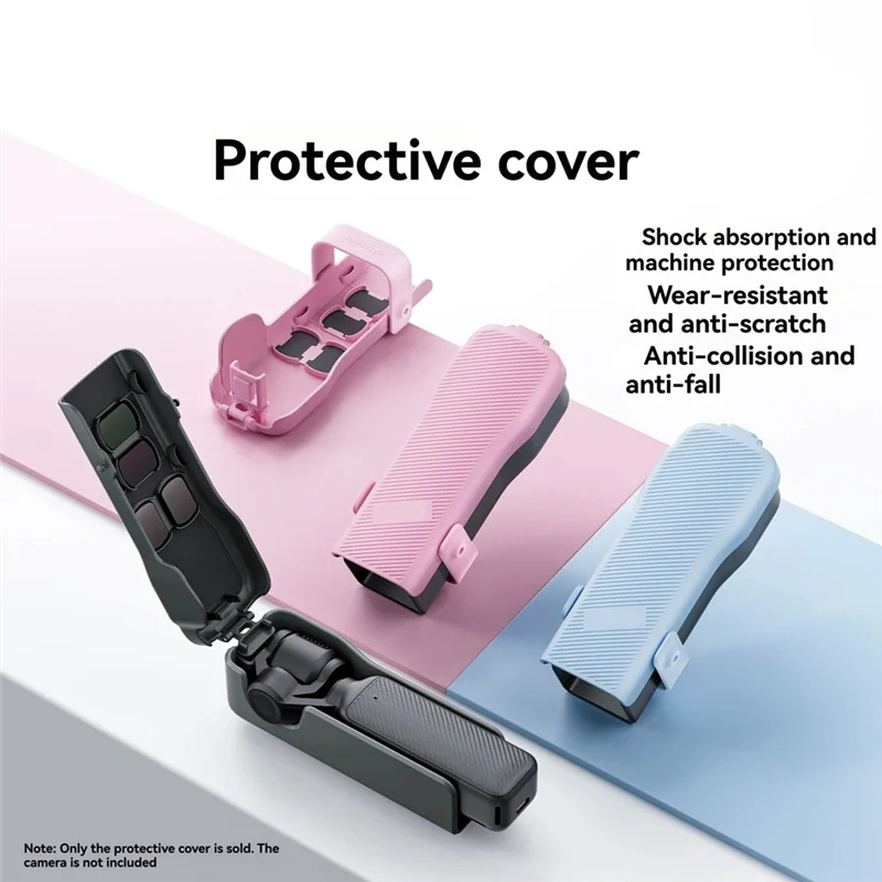 For DJI Pocket3 Flip Protective Cover Case Lens Protect Plate Accessories With 4 Filter Storage Compartment