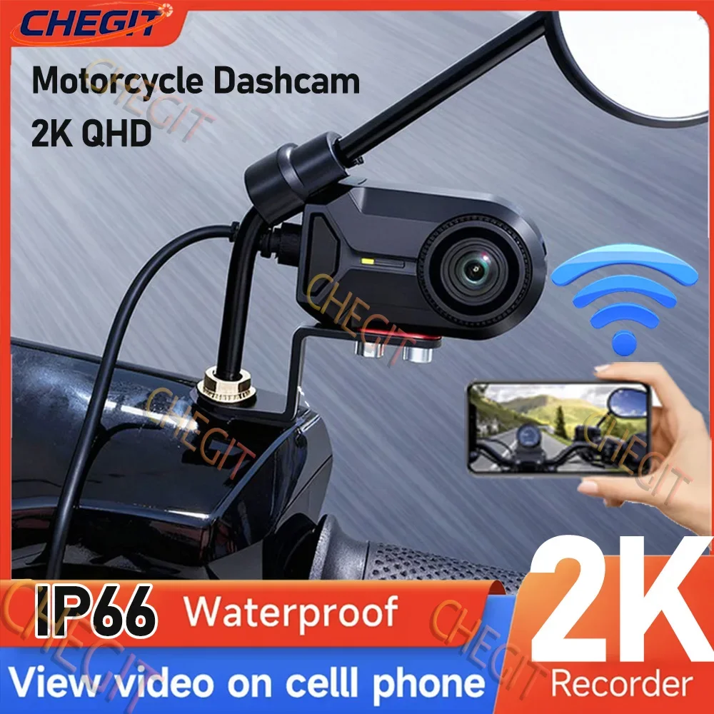 

2K HD Motorcycle Driving Dash Cam DVR 30fps Camcorder Mountain Electric Bike Bicycle Motorcycle Camera Outdoor Black Box