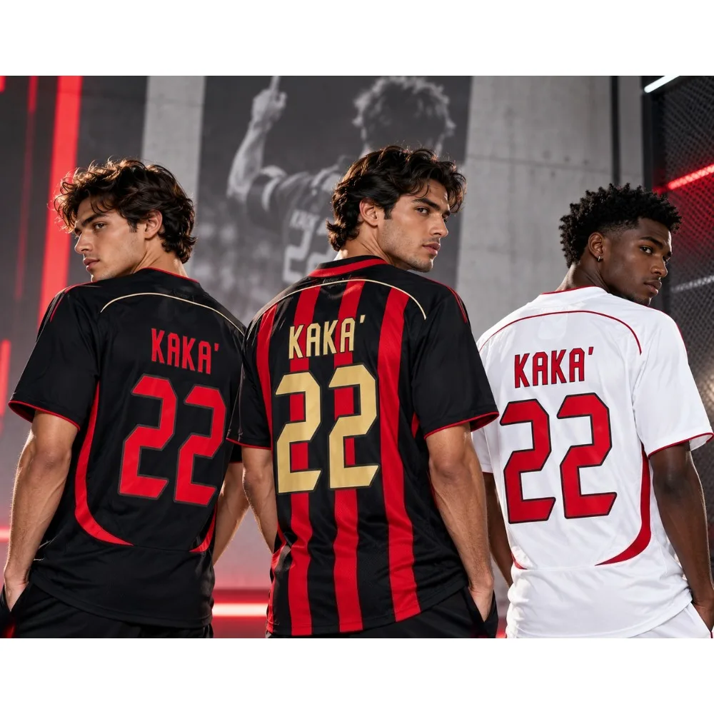 KAKA 22 Retro Football Soccer Jersey for Men Women Summer Short Sleeve Sport Tee Y2K Loose Oversized Streetwear Collection Tops