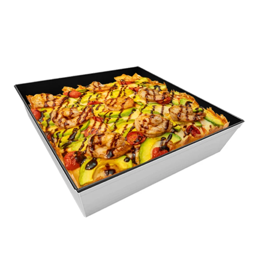 Kitchenware 6,7,8inch Square Detroit Baking Pan Detroit Style Pizza Pan Made Hard-Anodized Non Stick Deep Dish Pizza Pan Sheet