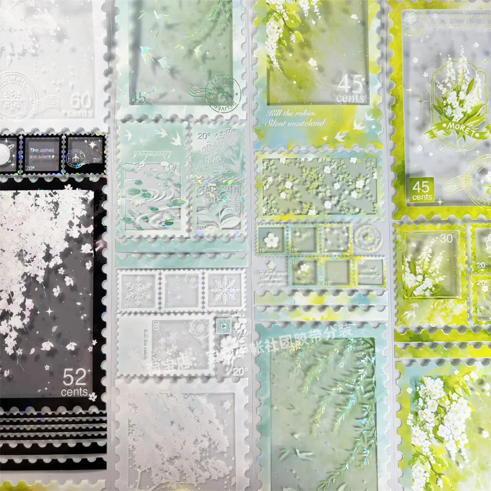 

Декоративная лента Washi A643 Post Dream Clear для оформления книг, винтажных журналов, чехлов для мобильных телефонов, наклейки