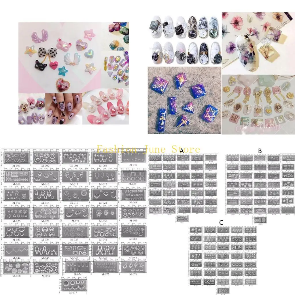 

N5KA Мини Цветок Животные Смола Серьги Подвеска Форма Шаблон для дизайна ногтей Силиконовая форма