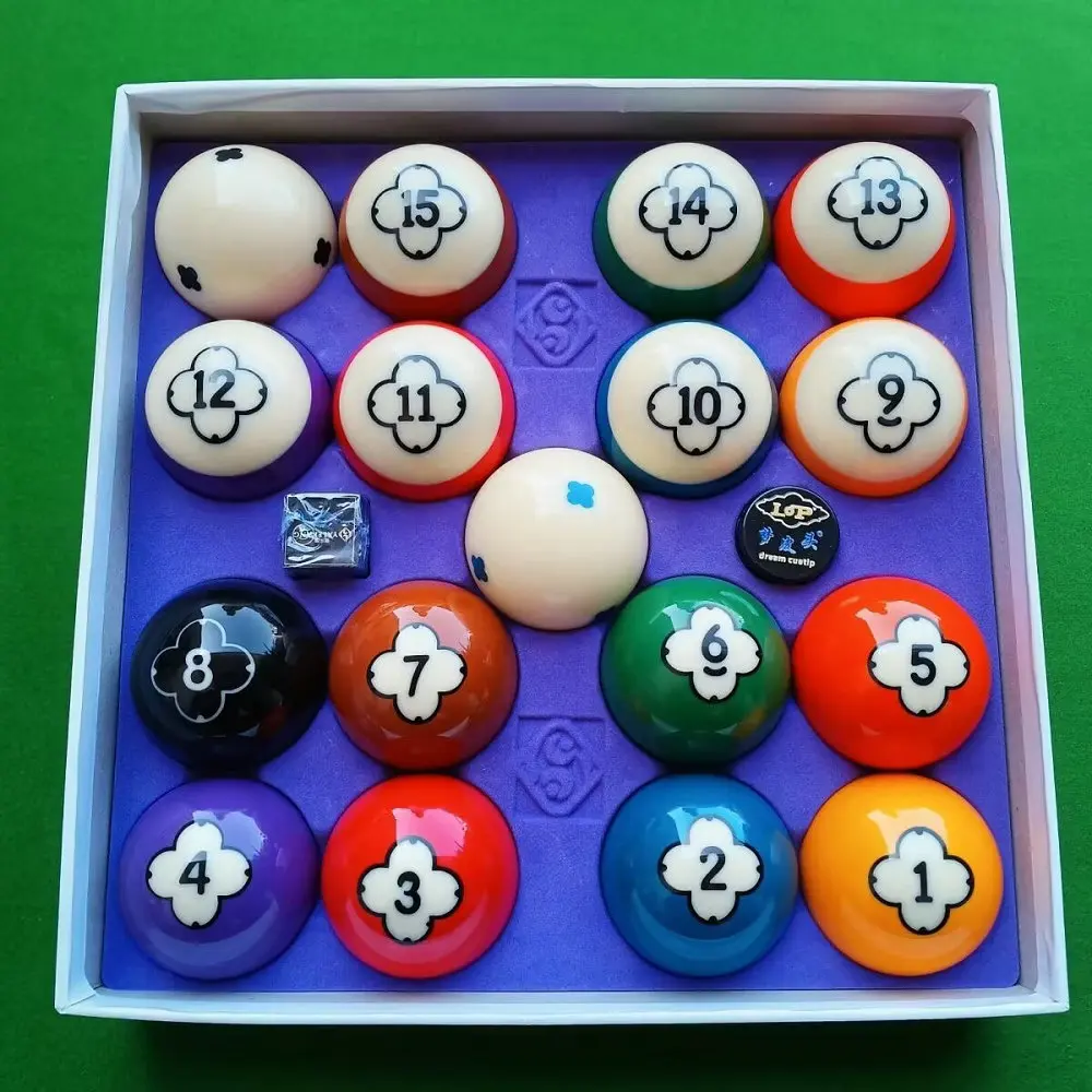 

YALEKANG Premium Blossom Phenolic Resin Billiards Pool 17 Balls 2-1/4" Set