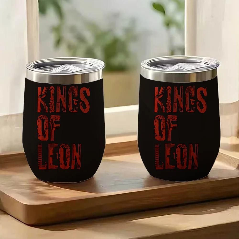 

Vacuum Flasks 12oz Double Wall Vacuum Insulated Coffee Mug Leakproof Travel Tumbler Cup for Hot Cold Anime K-Kings Of Leon