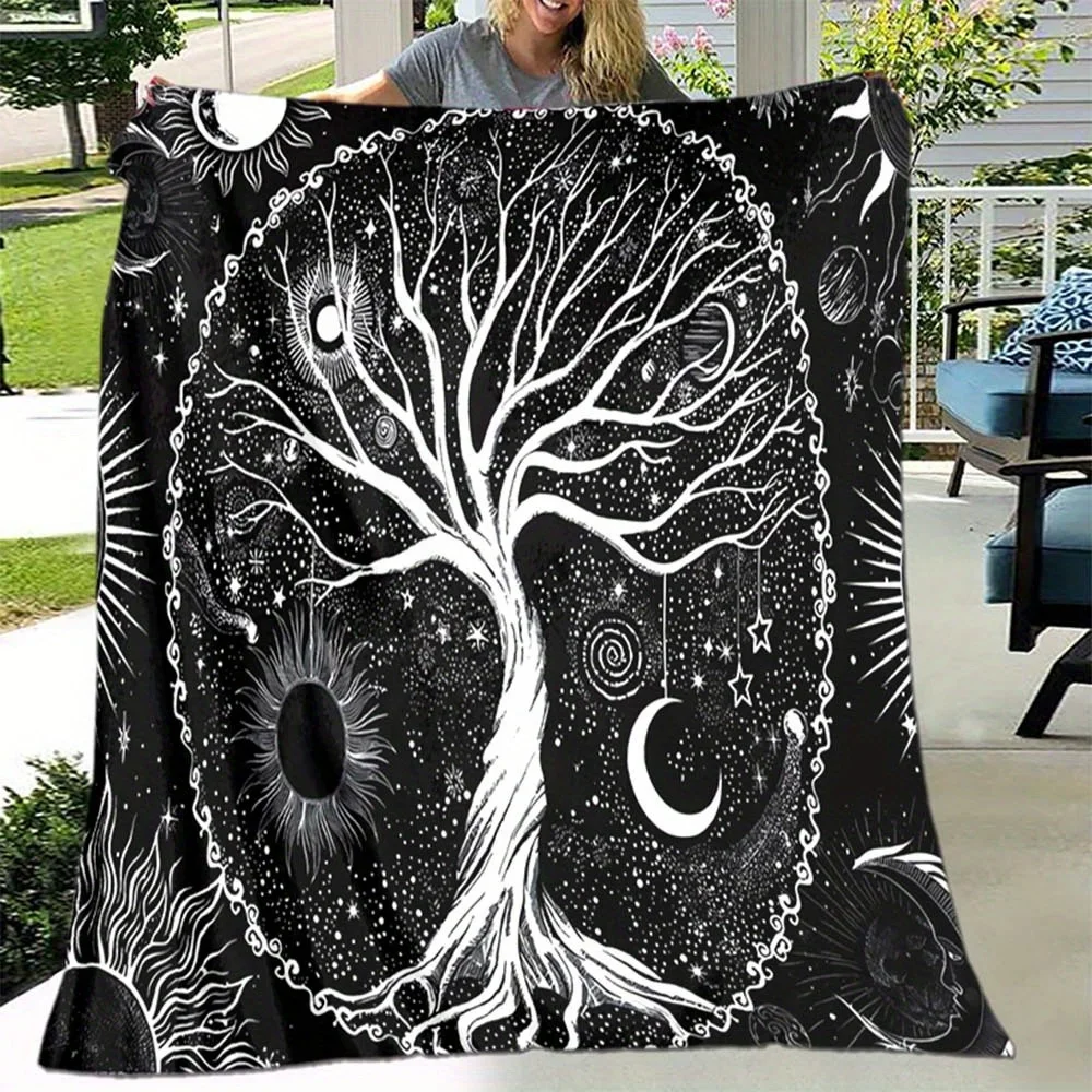 

Mystical Tree of Life Throw Blanket Soft Cozy Decor for Home Comfort Perfect Gift