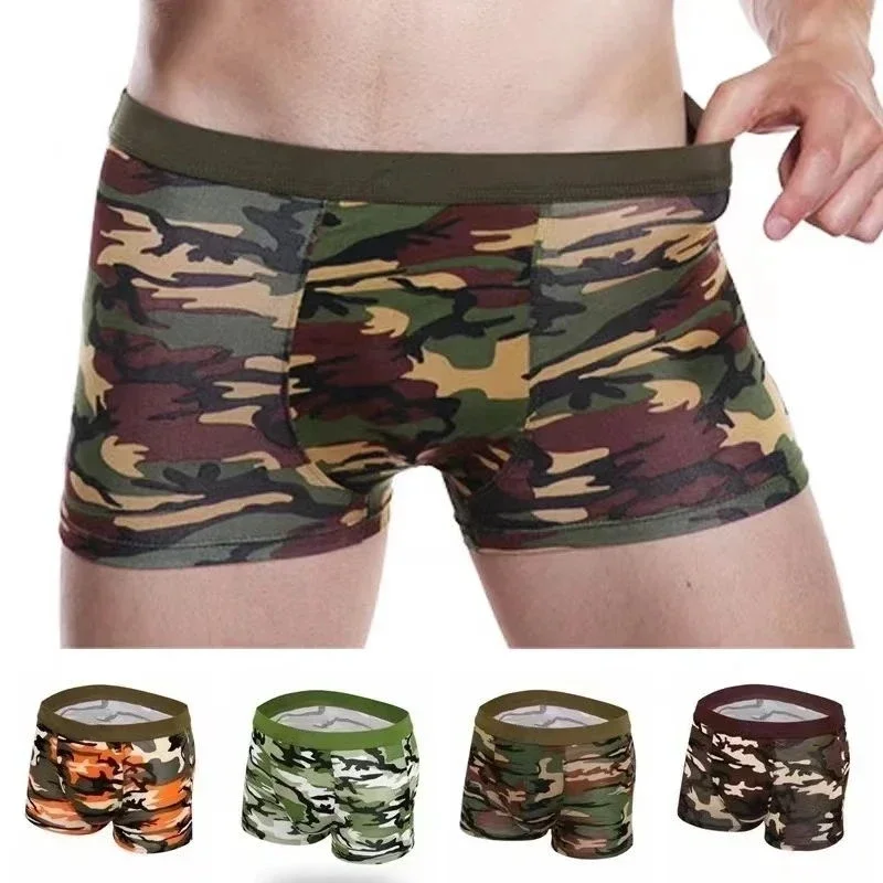 4Pcs Camouflage Boxer Men Underwear High-quality Bamboo Fiber High Elasticity Sexy Men Boxer Shorts Underwear Hombre Underpants
