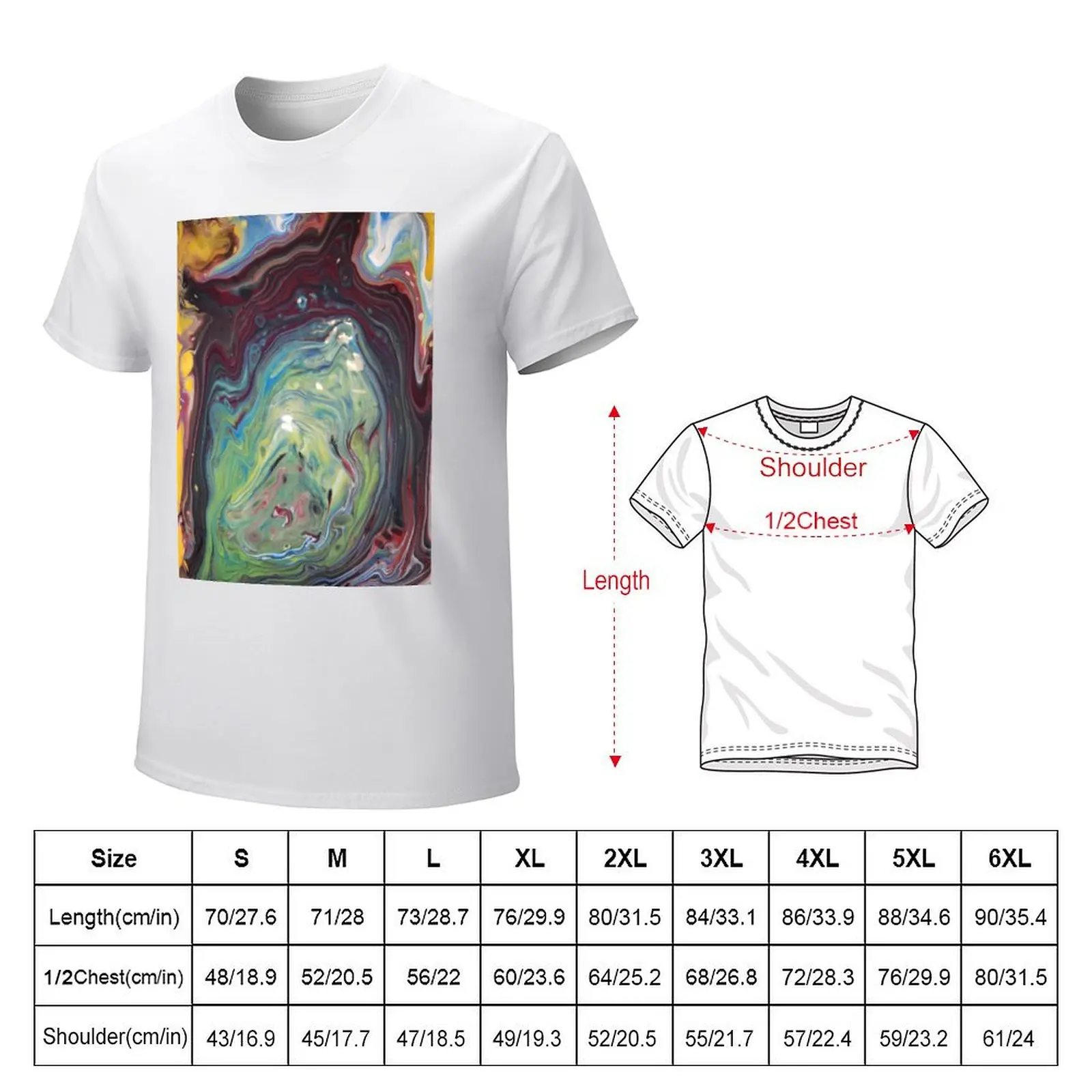 artsy sister pouring art swirl patterns painting decors acrylic puddle wet T-Shirt customizeds t shirts for men pack