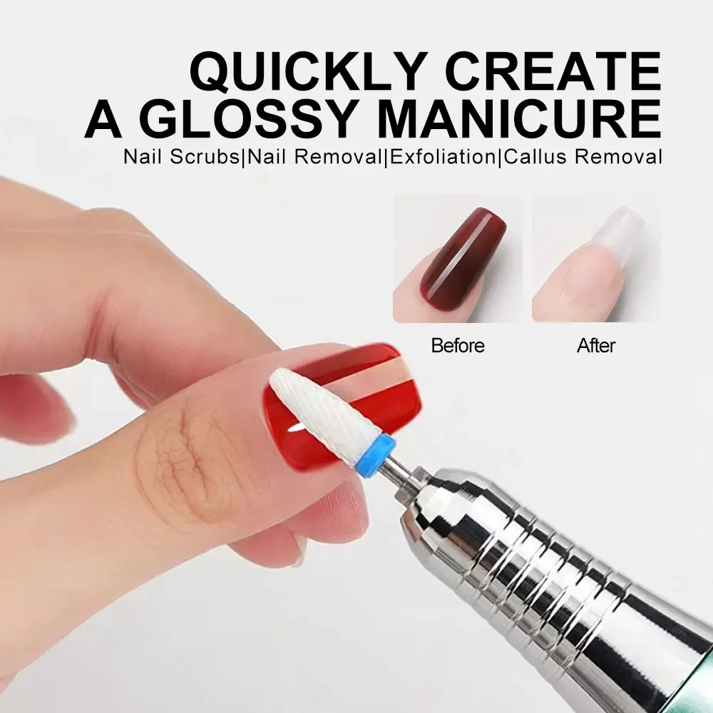 Perceuse à ongles électrique DC, stylo à poignée, lime, Machine de meulage de vernis, pièce à main, outil de manucure et de pédicure pour perceuse à ongles, accessoires