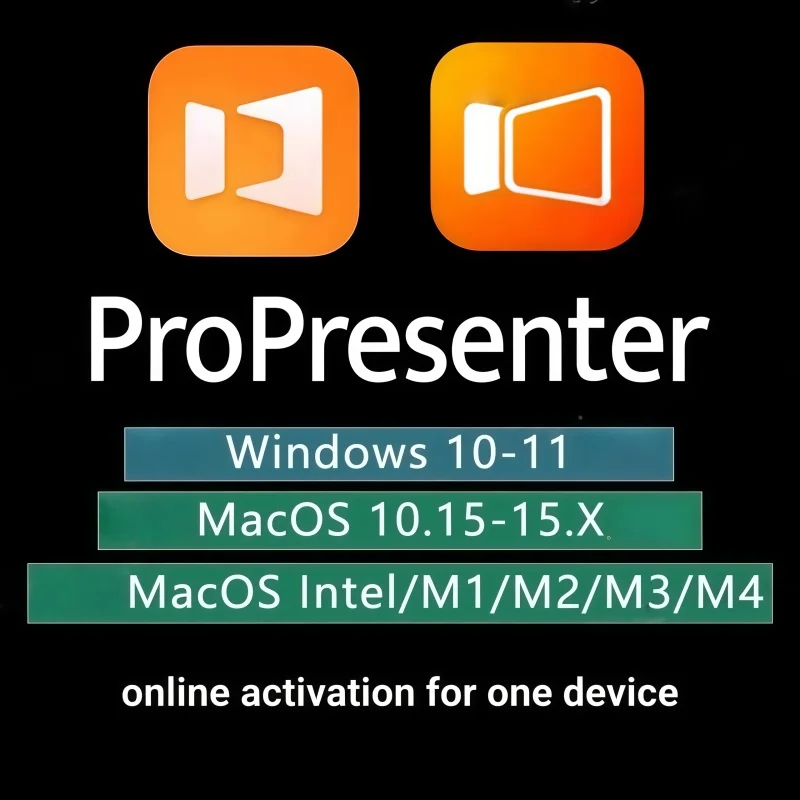 ProPresenter 7 لبرنامج عرض عبادة الكنيسة الاحترافي Windows/Mac مع شاشة عرض متعددة والتحكم في العنوان