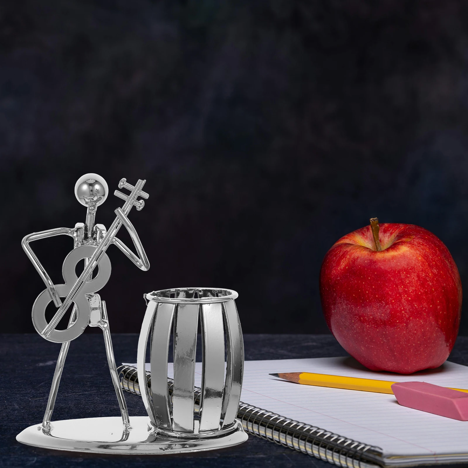 

Present Holder Unique Metal Container Gifts Cute Pen Holder For Desk Musician Metal Cute Present Creative Woman St