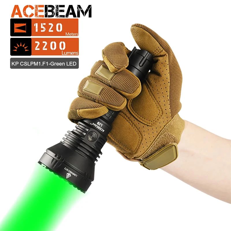 ACEBEAM L19 2.0 ハンティング懐中電灯 最大2200ルーメン 1520メートル