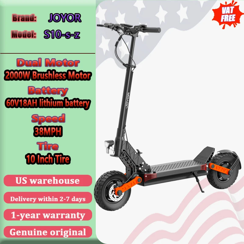 JOYOR S10-s-z سكوتر كهربائي 2000 واط محرك مزدوج 60V18AH بطارية جميع التضاريس على الطرق الوعرة الكبار ركاب EScooter ضمان لمدة سنة واحدة #1