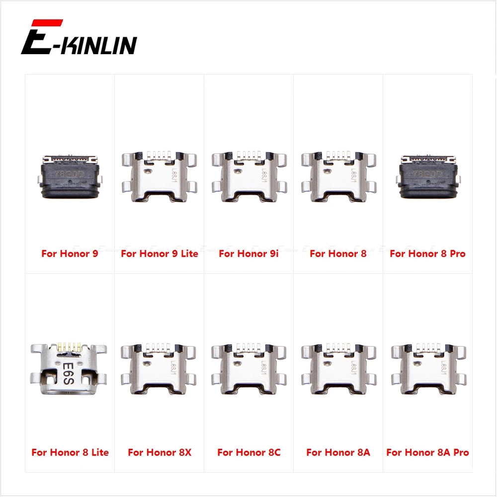 Micro USB Jack Type-C Charging Connector Plug Port Dock Charger Socket For HuaWei Honor 8X 8C 8A 8 Pro 9i 9 Lite