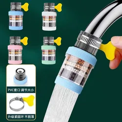 6 Layers Universal Kitchen Faucet Purifier Tap Filter 360 Degree Rotation Bubbler Activated Carbon Filtration Shower Head