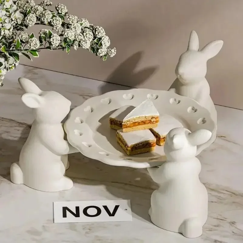 2026 NEW HOT Safe Silicone Rabbit Figurine Mold Crafting Moulds Silicone Texture Suitable for Party Decorating Projects and Home