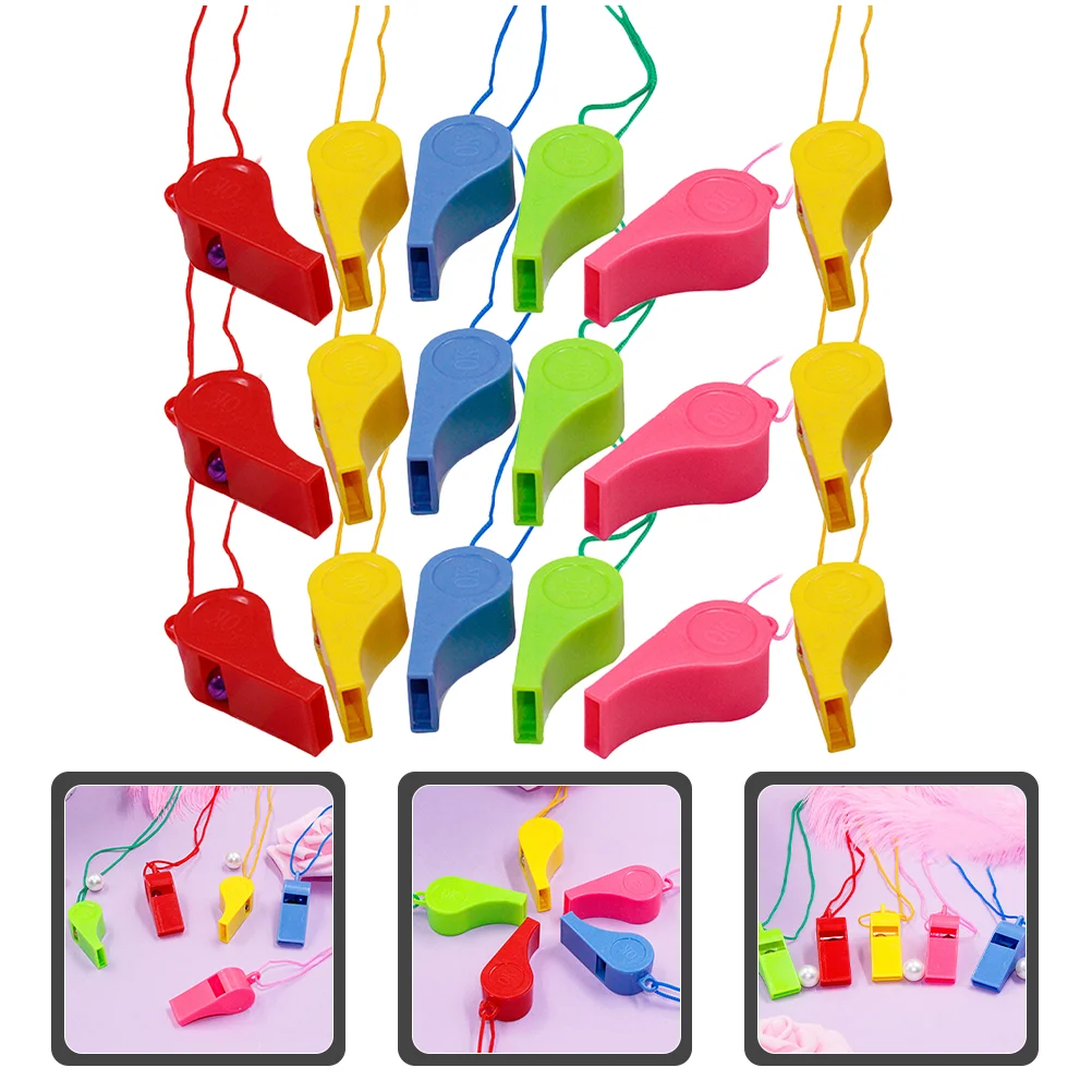 

48 Pcs Whistle Sports Referee Whistles Toy Plastic Cheering for Training Christmas Meeting Coaches