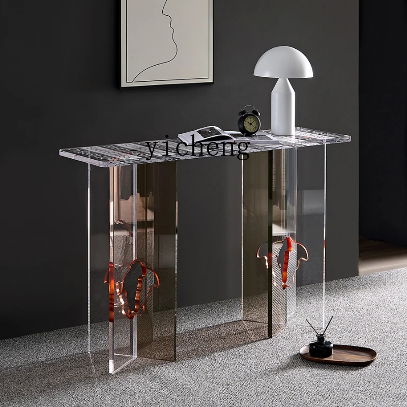 

Zc Minimalist Console Lobby Decorative Table Villa Acrylic Console Tables